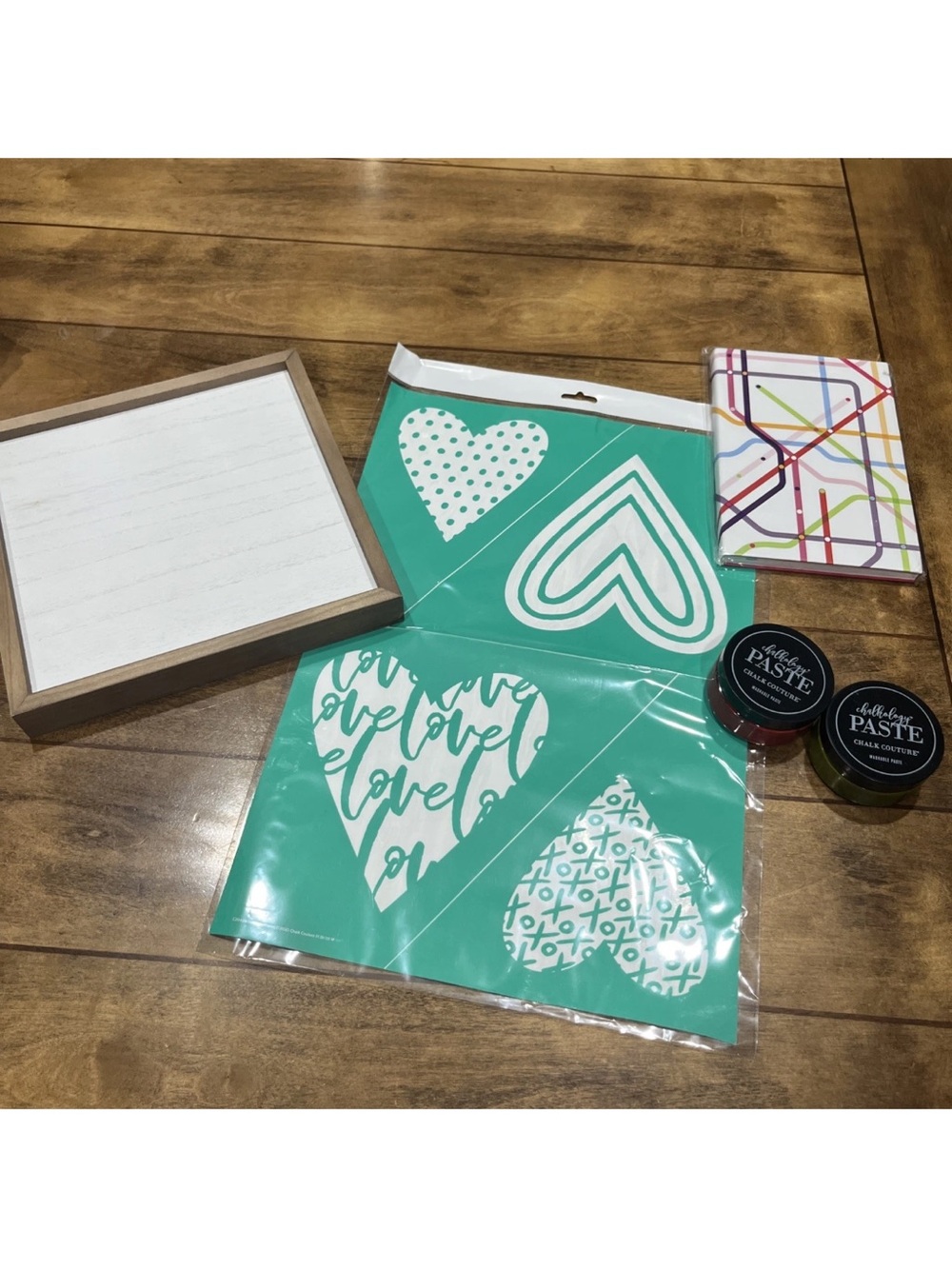 Chalk Coture Heart Stencil Pack w/Chalk Pastes, design book FRAME NOT INCLUDED